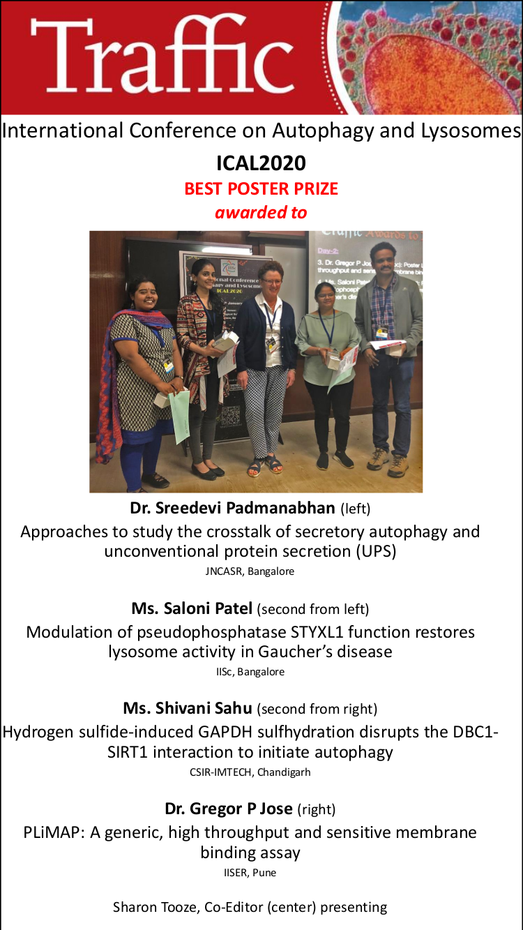 ICAL2020 BEST POSTER PRIZE